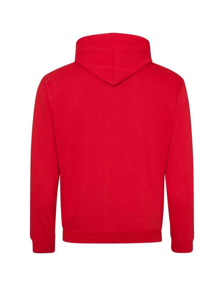 Awdis Womens/Ladies Varsity Hoodie - Fire Red/Arctic White - 1