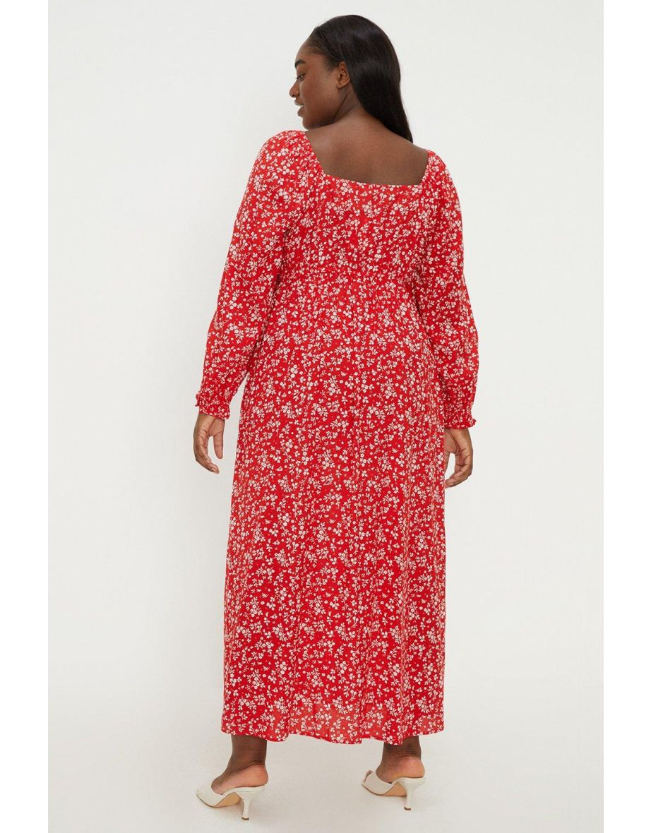 Curve Pleat Front Midi Dress - 2