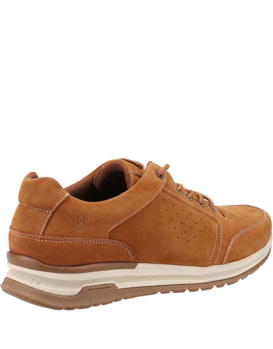 Hush Puppies Mens Joseph Nubuck Trainers - Tan/Beige - 3