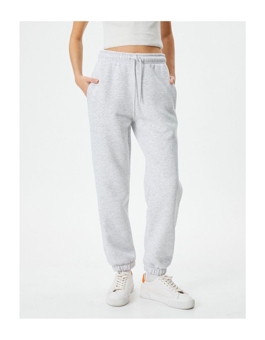 Jogger Sweatpants Tie Waist Comfortable Fit Pocket Cotton