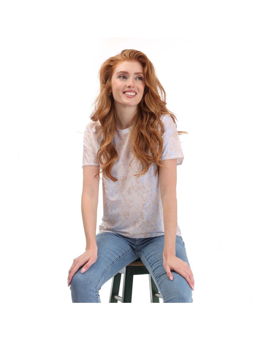 Women's adidas Fast All Over Print T-Shirt in White - 4