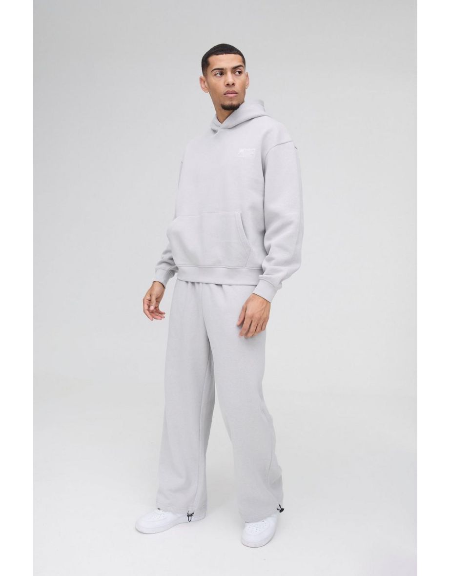 Oversized Boxy Hoodie & Wide Leg Tie Cuff Tracksuit