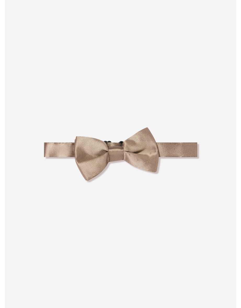 Baby Boys Silk Bow Tie in Gold