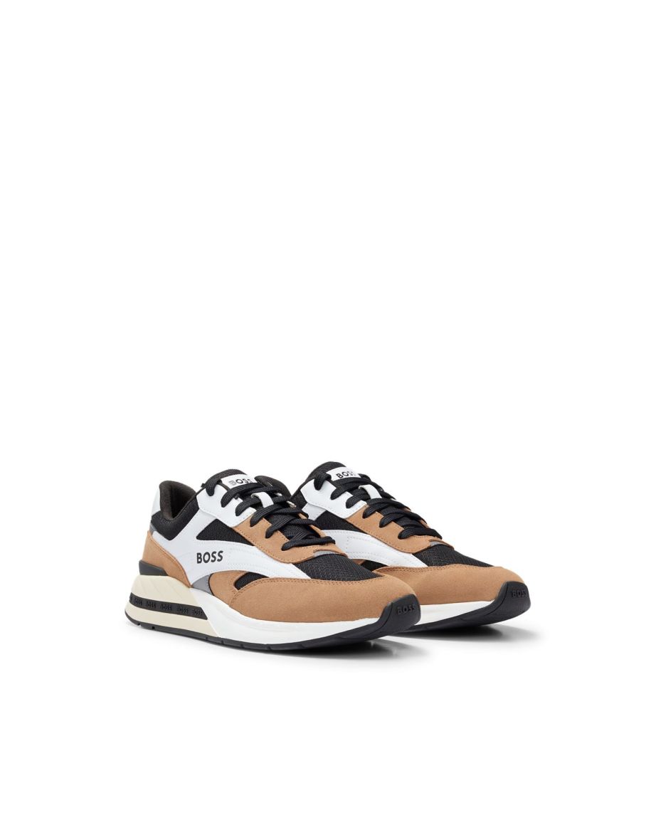 Men's Boss Kurt Running Trainers in Brown