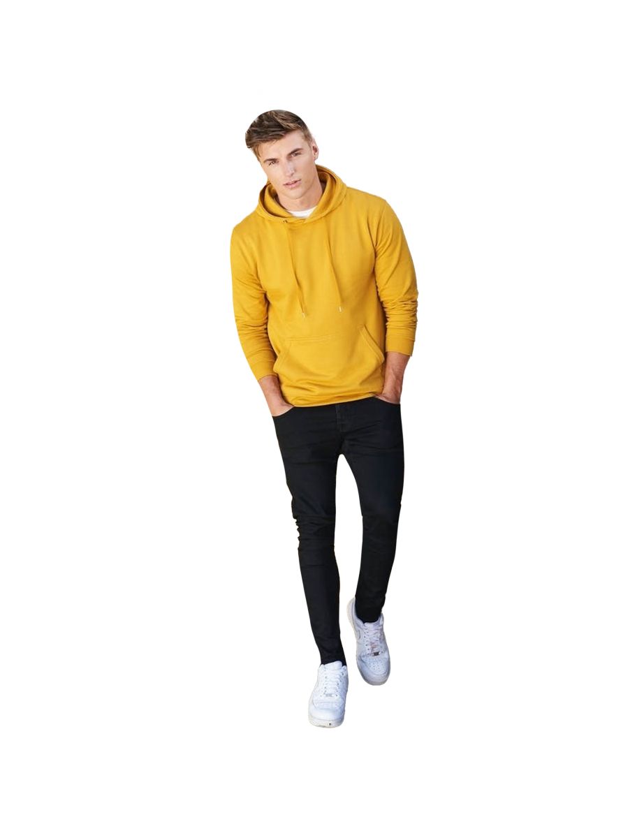 Awdis Mens Organic Hoodie - Mustard Yellow - 3