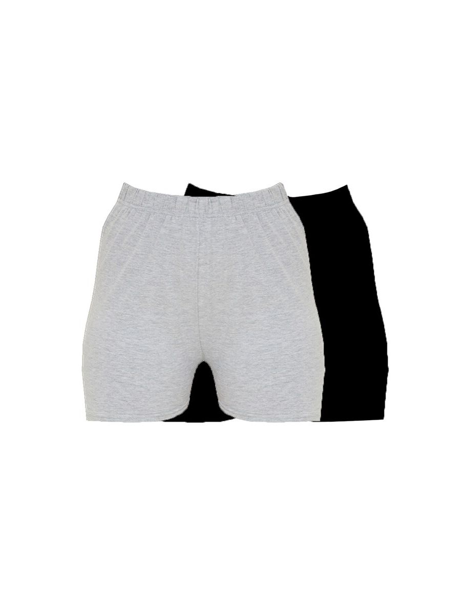 Black and Grey Jersey 2 Pack Hot Pants - 3