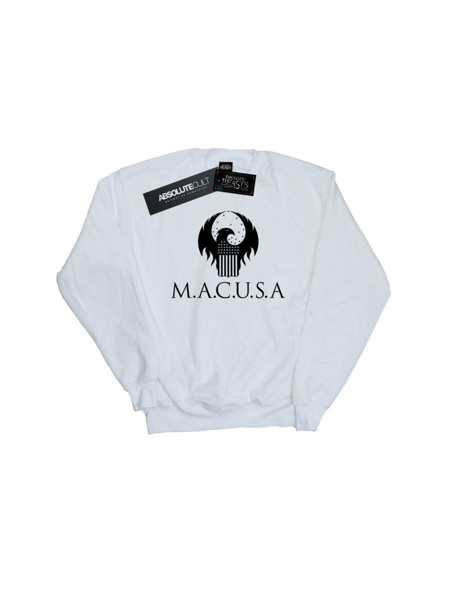 Fantastic Beasts Girls MACUSA Logo Sweatshirt - White