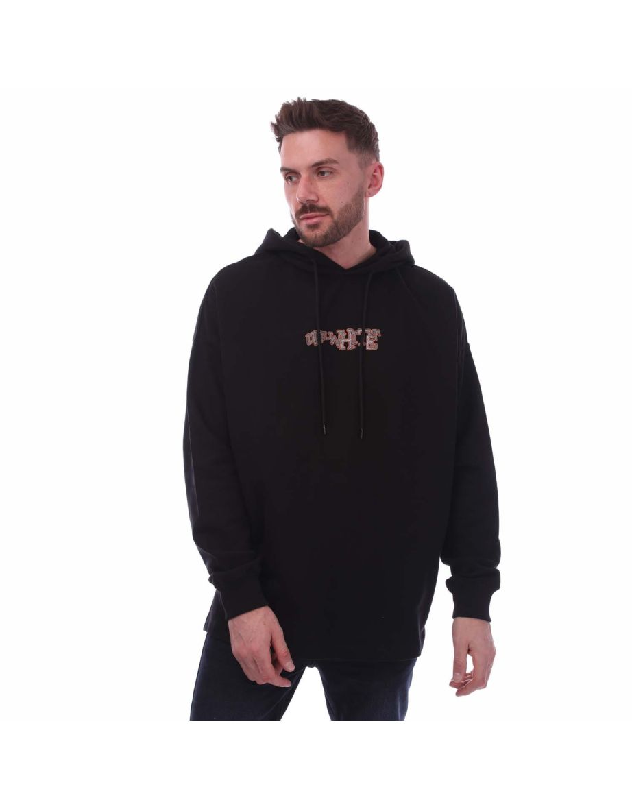 Men's Off White Glitz Carlos Long Skate Hoodie in Black