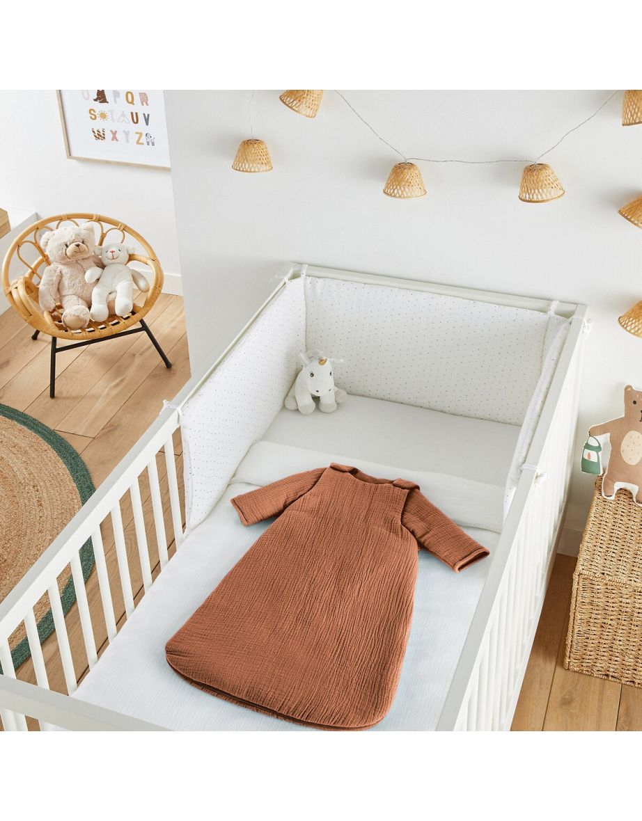 Cotton Muslin Sleep Bag with Removable Sleeves - 4