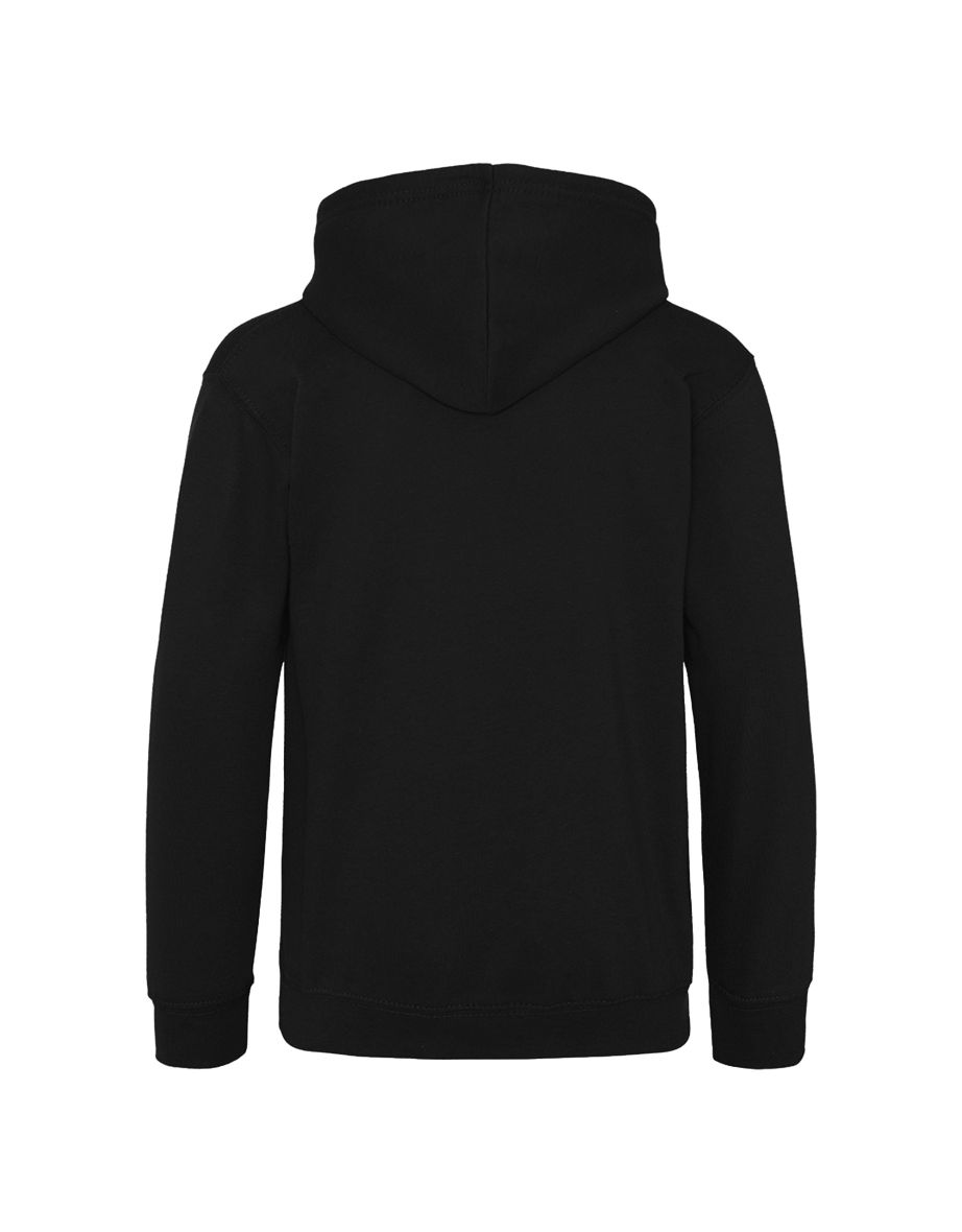 Awdis Mens Varsity Hooded Sweatshirt / Hoodie / Zoodie - Jet Black/Heather Grey - 1