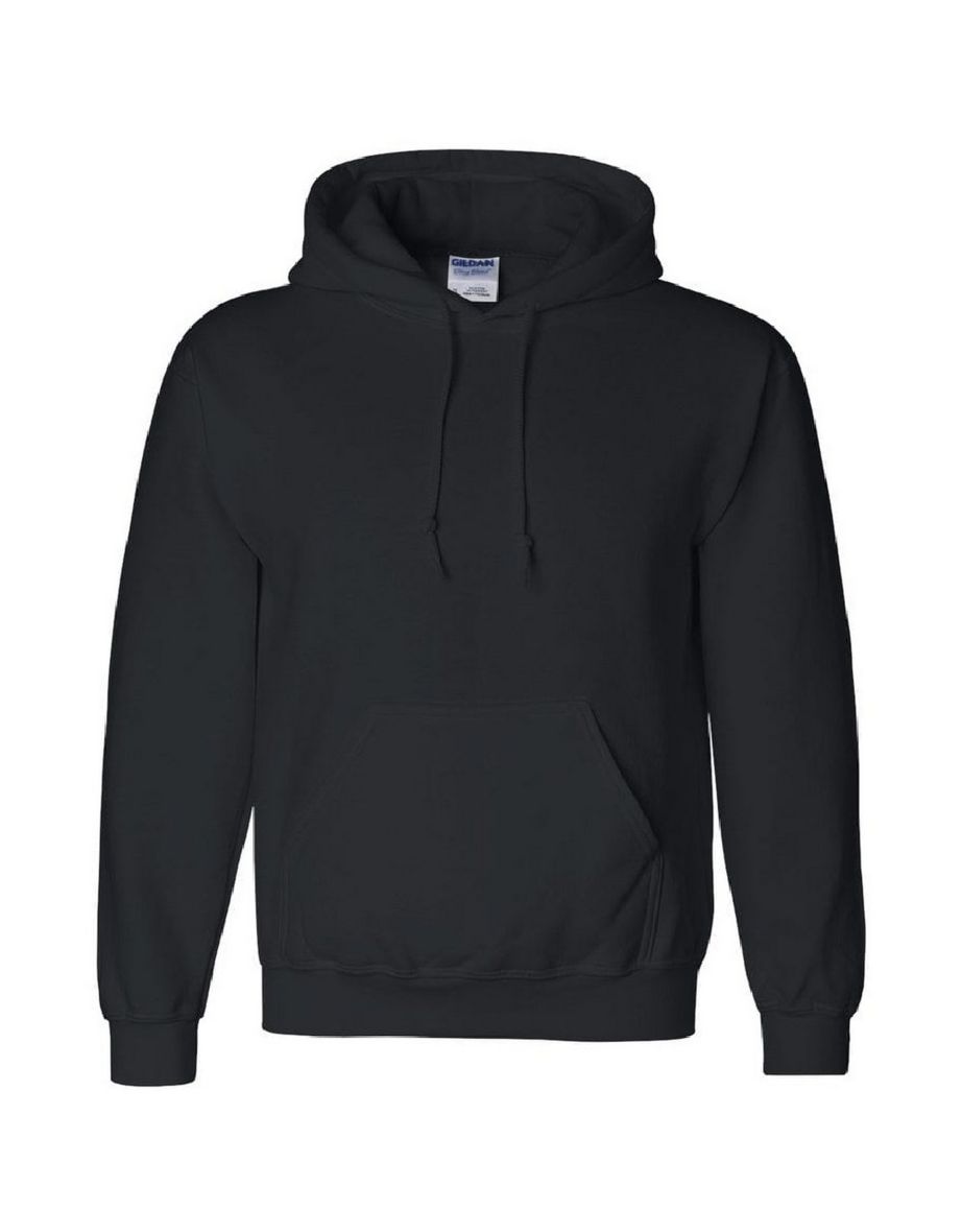 Gildan Heavyweight DryBlend Adult Unisex Hooded Sweatshirt Top / Hoodie (13 Colours) - Black