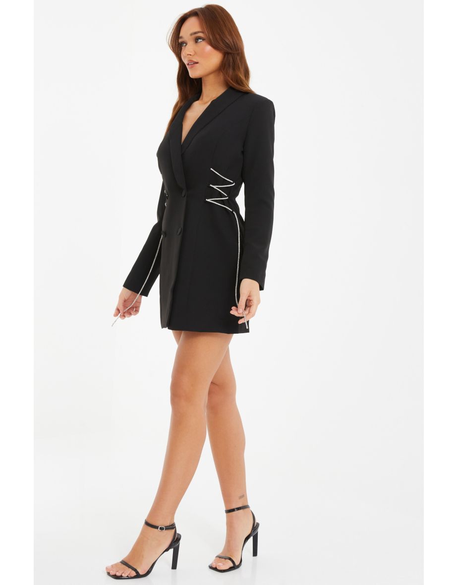 Black lace hot sale blazer dress