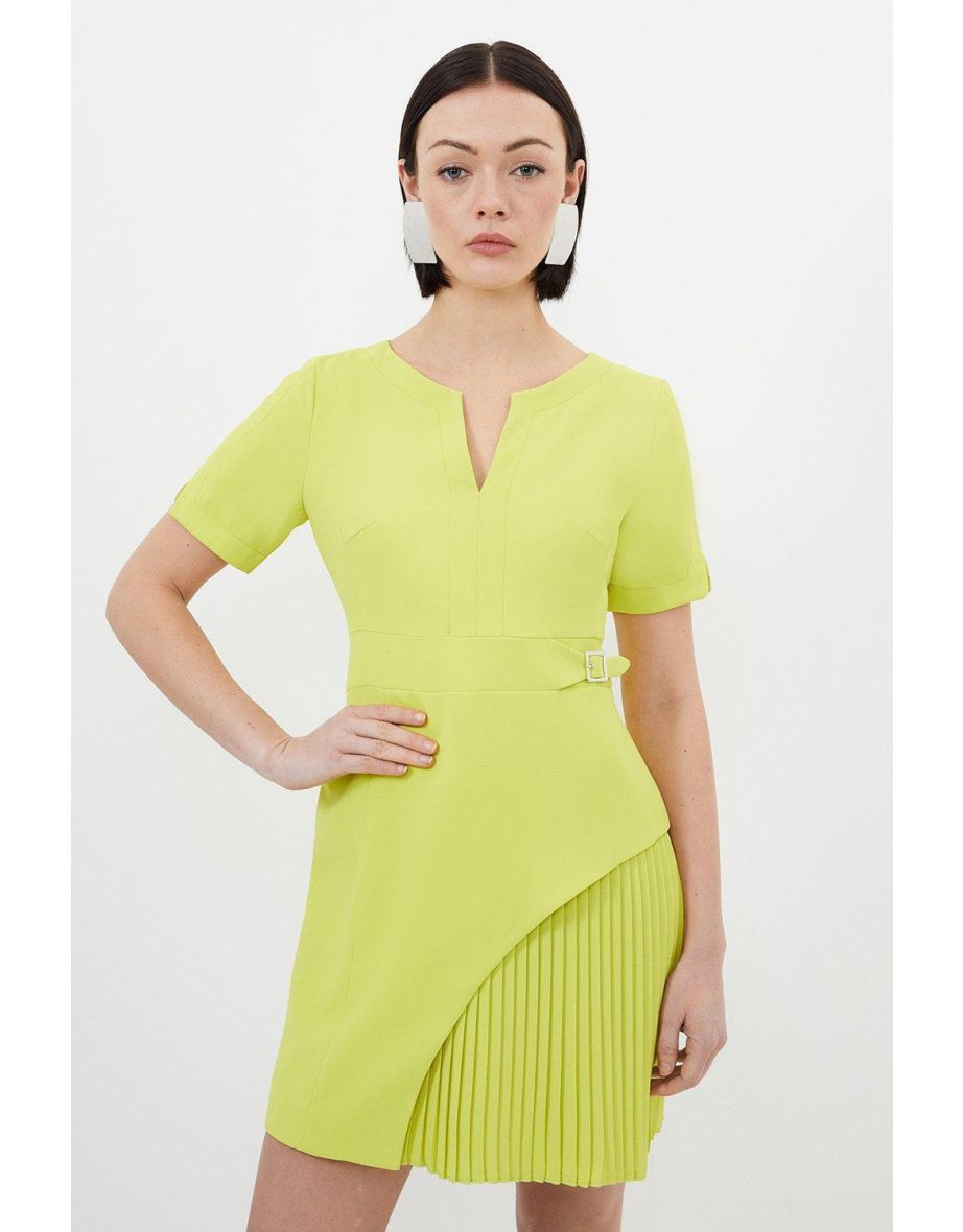 Karen Millen Green A-Line Mini Skater Dress
