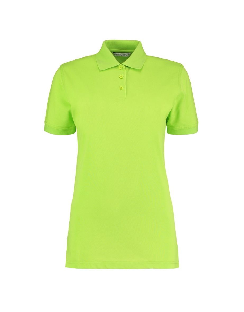 Kustom Kit Ladies Klassic Superwash Short Sleeve Polo Shirt - Lime