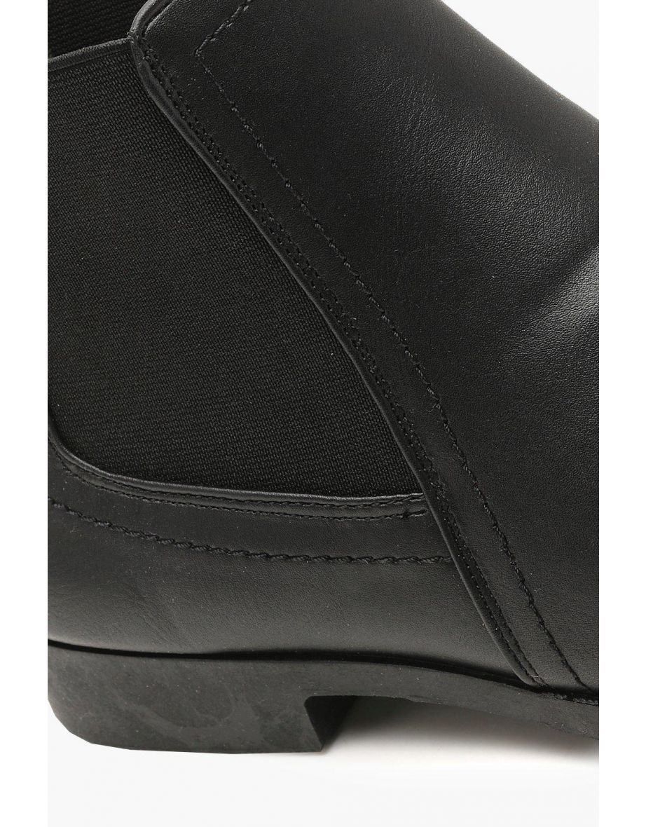 Wide Fit Flat Chelsea Boots - black - 3