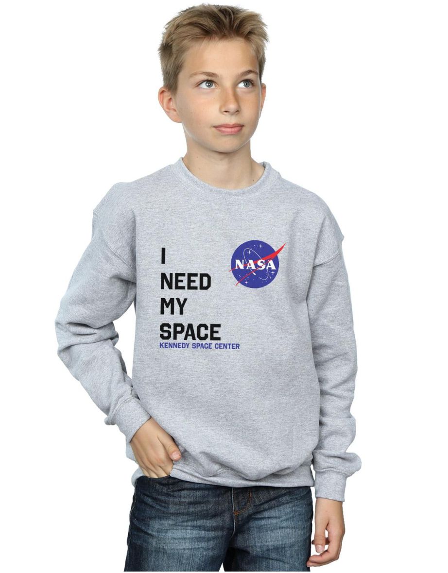 Shop NASA Boys I Need My Space Sweatshirt Sports Grey Online in Oman VogaCloset