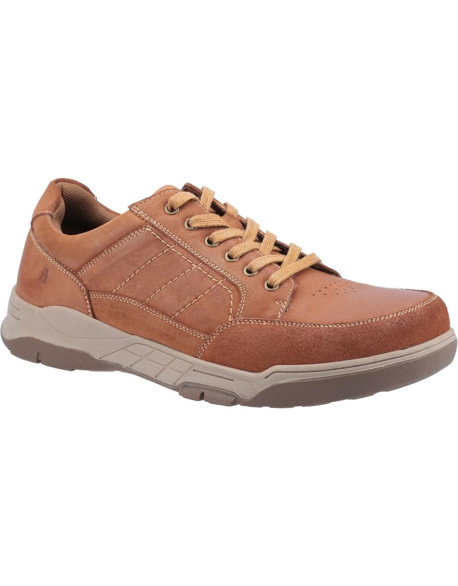 Hush Puppies Mens Finley Leather Shoes - Tan