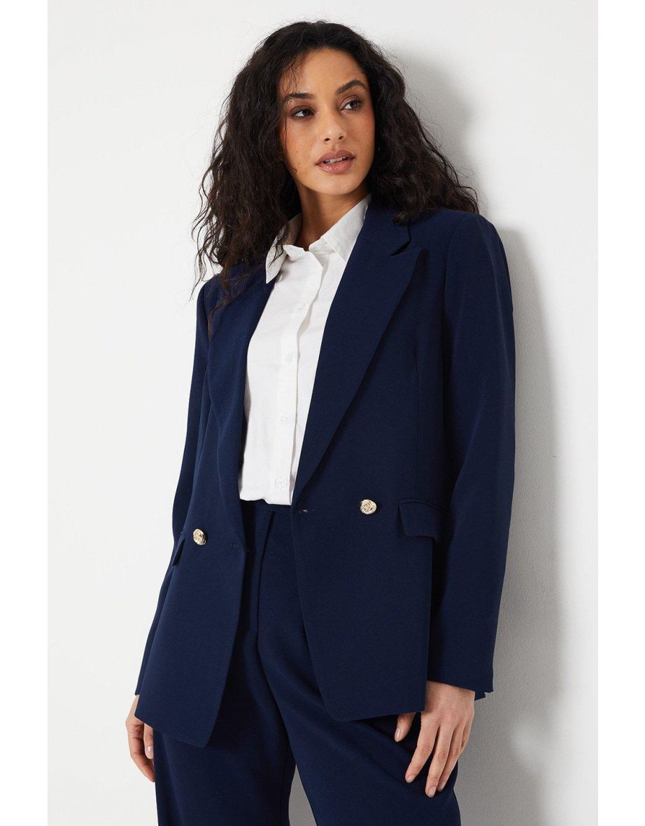 Button Detail Occasion Db Blazer - navy - 3