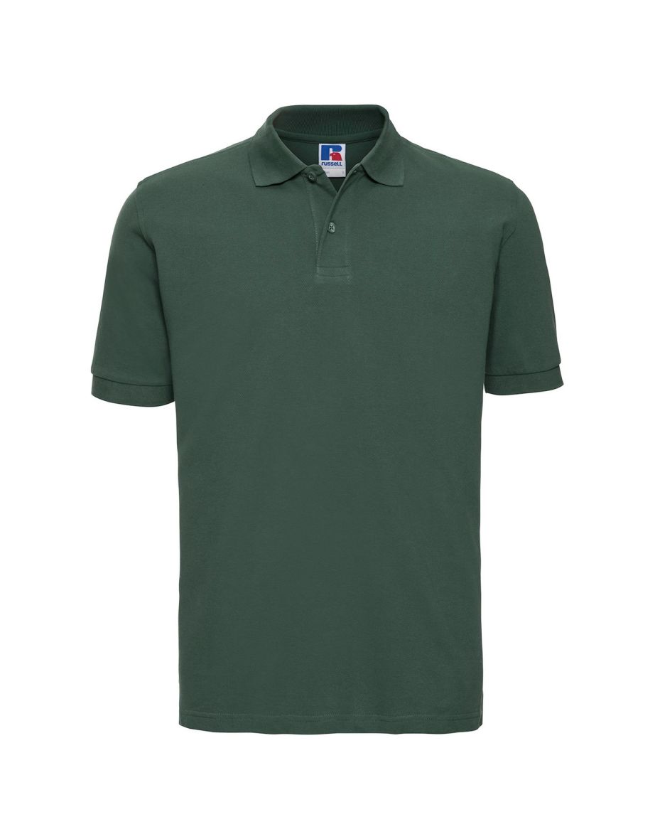 Russell Mens Classic Cotton Pique Polo Shirt - Bottle Green
