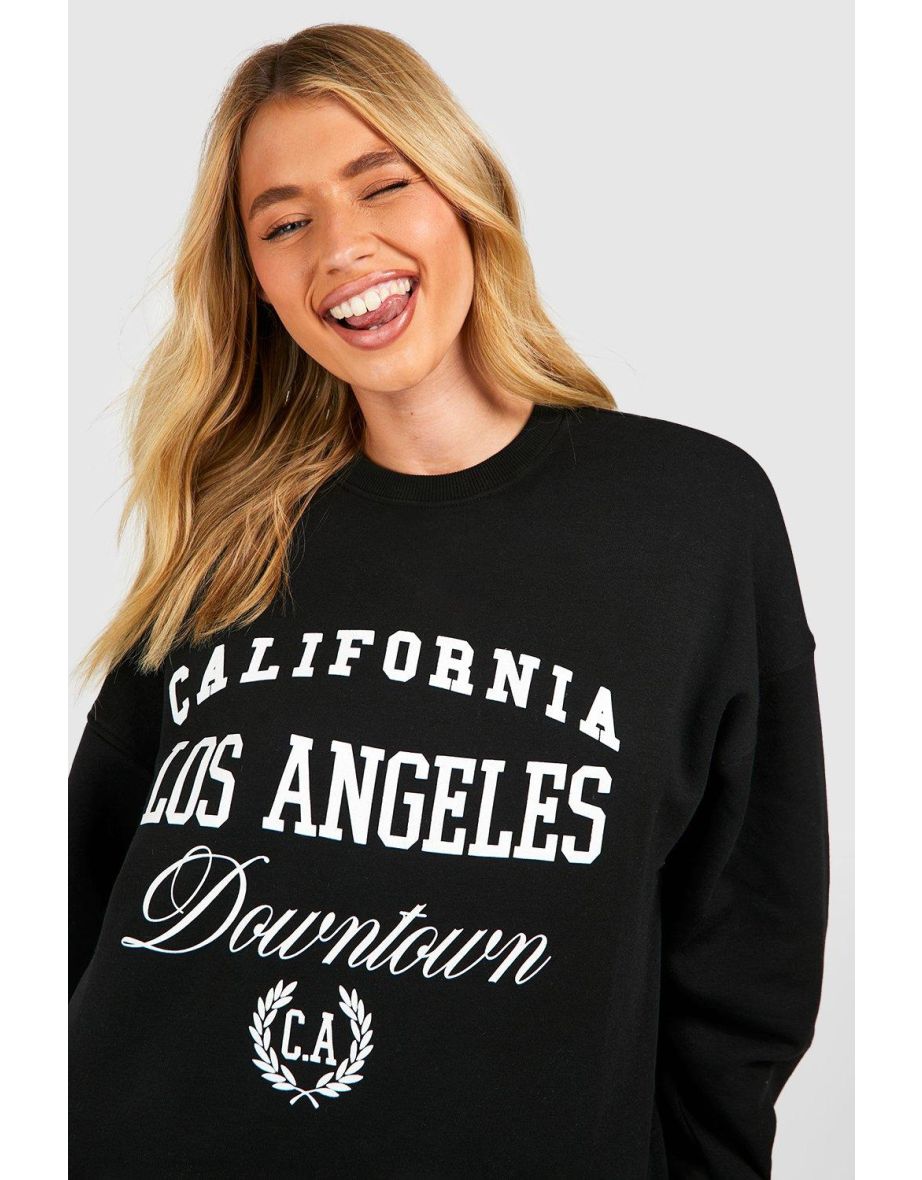 Los Angeles Slogan Sweatshirt - black - 3