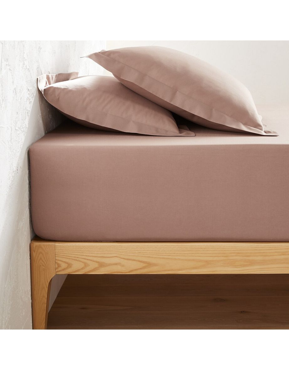 Scenario Plain 100% Cotton Fitted Sheet for Thick Mattresses