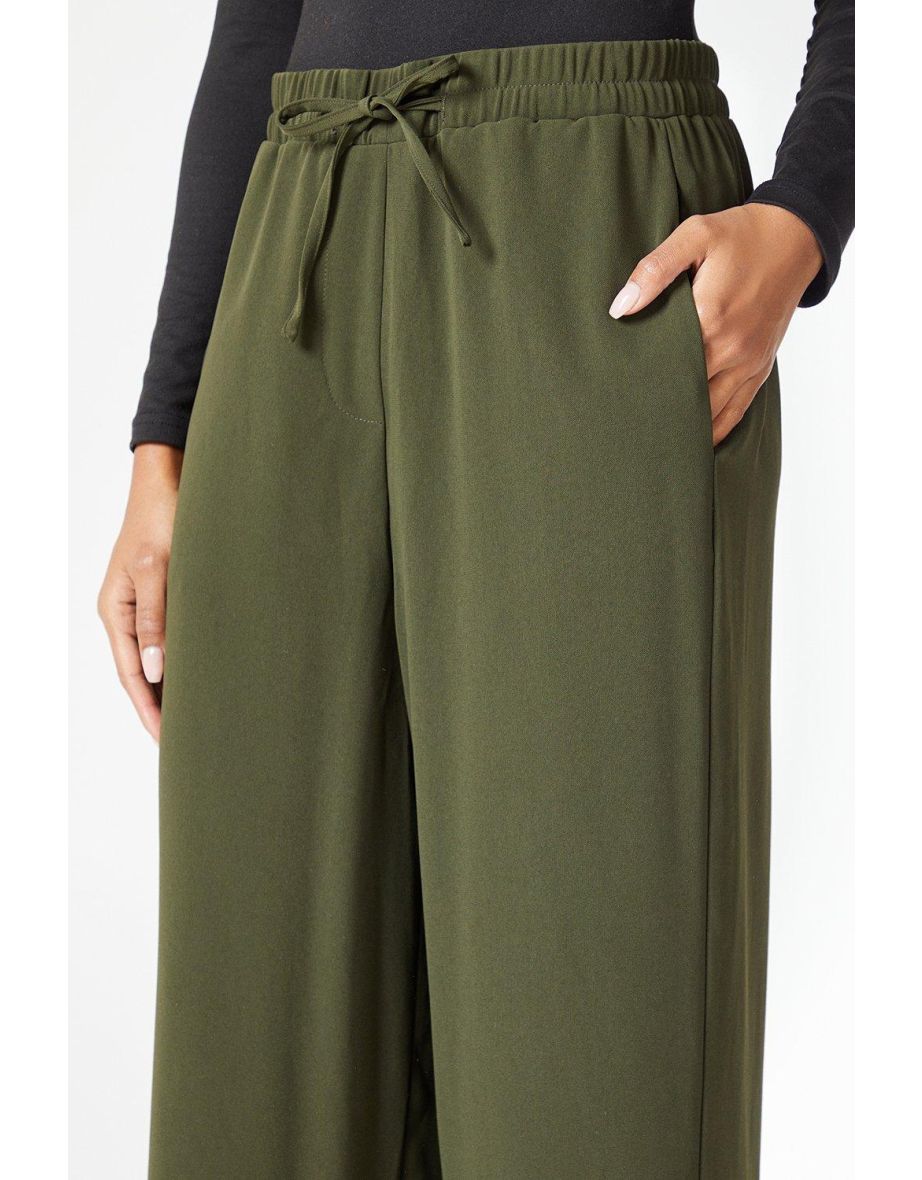 Principles by Debenhams Wide Leg Green Trousers - 3