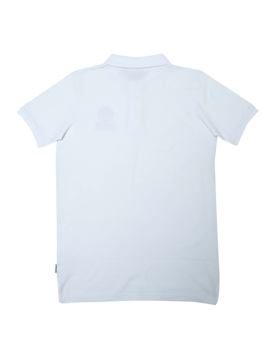 Boy's Franklin And Marshall Junior Crest Polo Shirt in White - 1