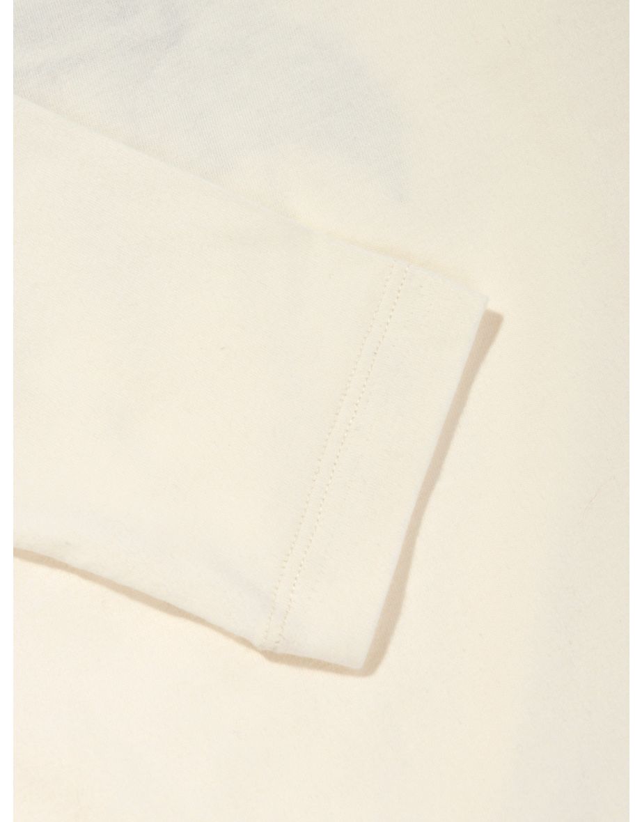 Girls Long Sleeve Pegaso T-Shirt in Ivory - 3