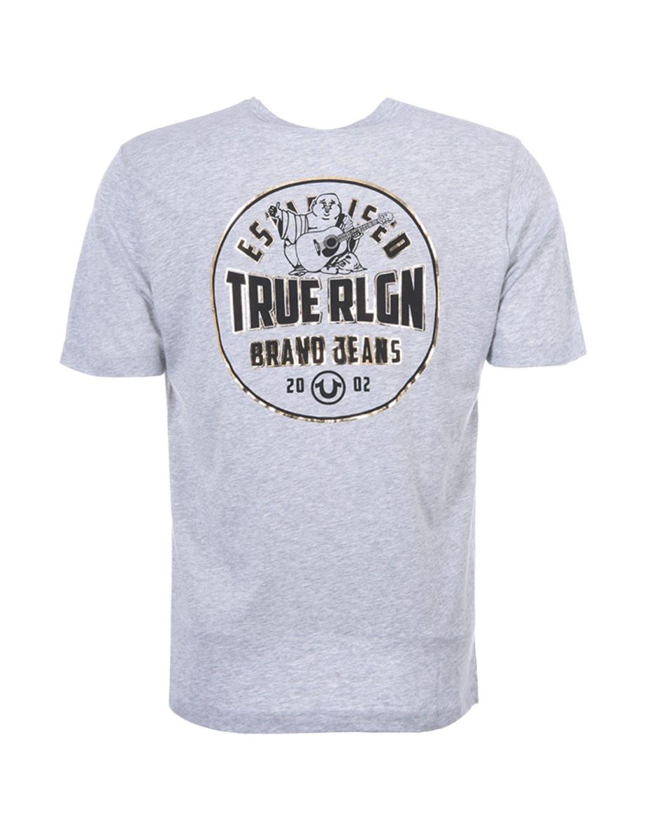 Men's True Religion TRBJ 2002 Crew Neck T-Shirt in Grey - 1