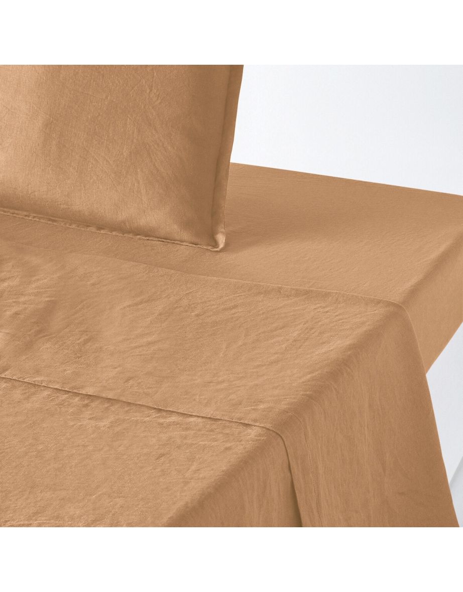 Linot Plain 100% Washed Linen Flat Sheet