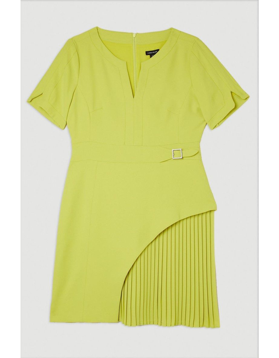 Karen Millen Green A-Line Mini Skater Dress - 3