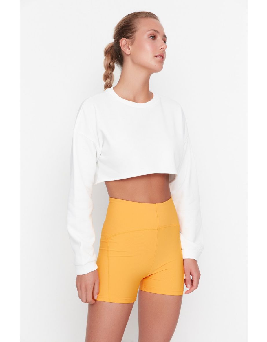 Sports Leggings - Orange - High Waist