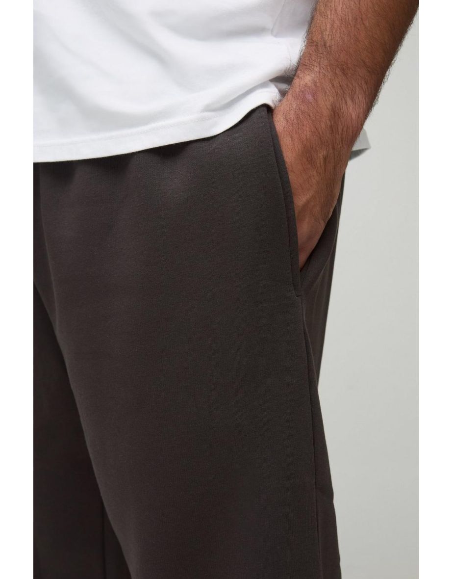 Plus 330GSM Basic Oversized Fit Jogger - chocolate - 2