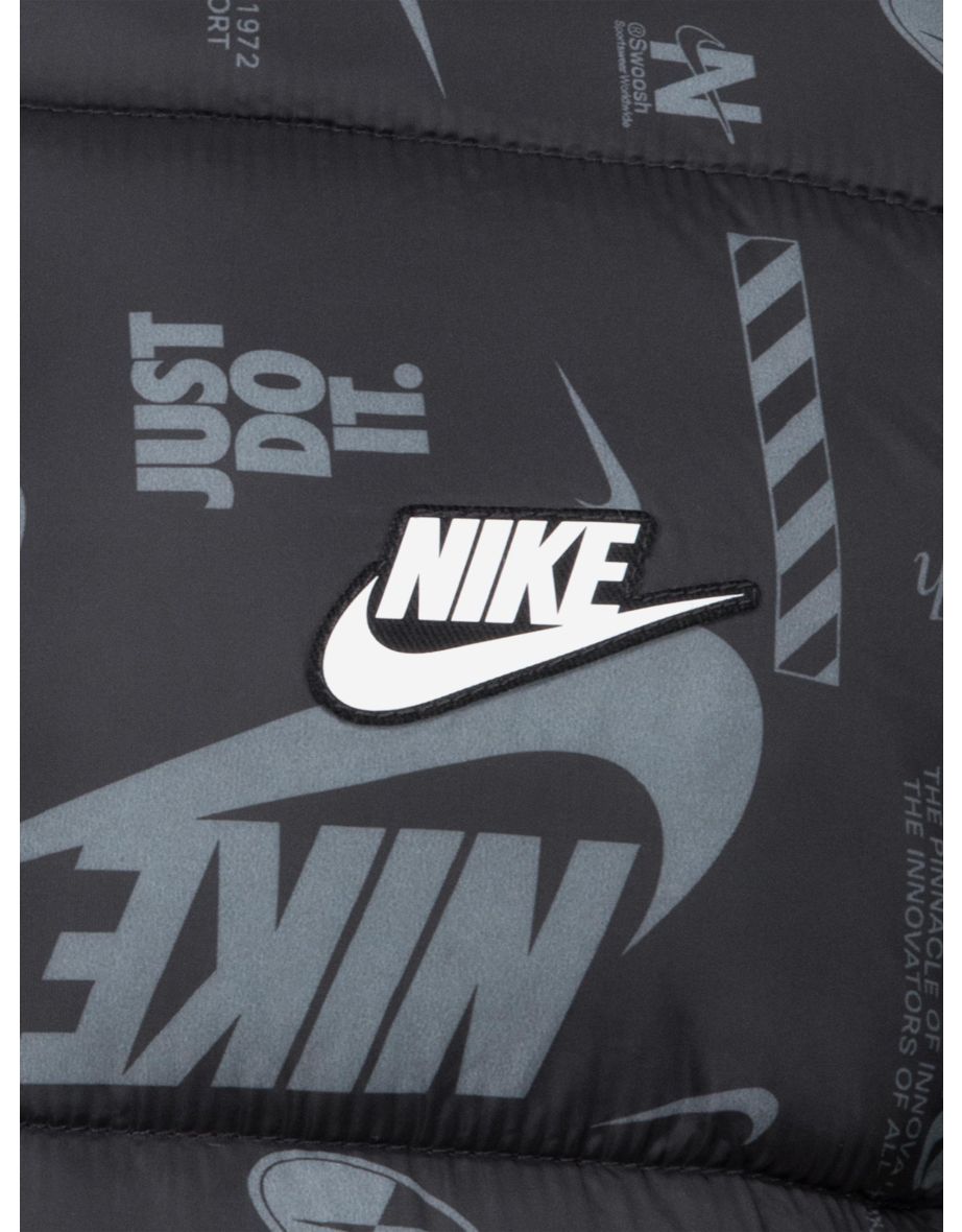 Boys DNA Logo Puffer Jacket in Black - 3