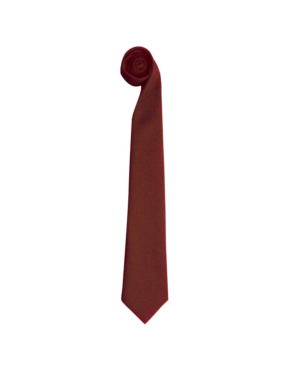 Premier Tie - Men Plain Work Tie - Burgundy