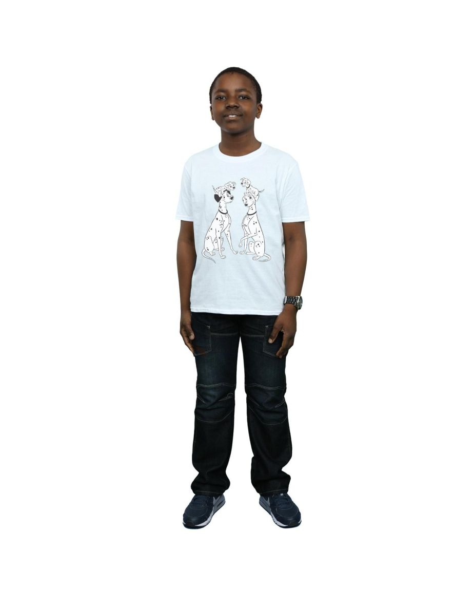 Disney Boys 101 Dalmatians Family T-Shirt - White