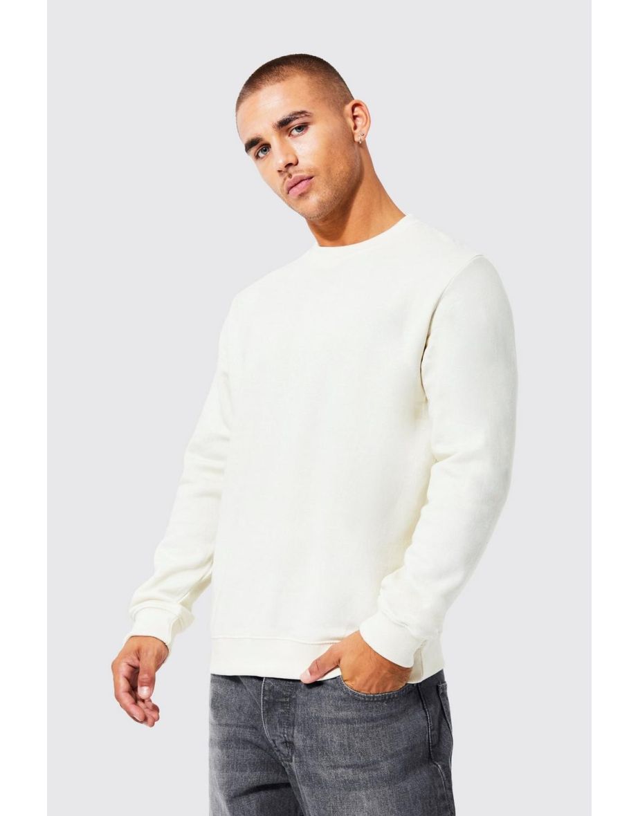 Lightweight Slim Fit Sweatshirt - ecru
