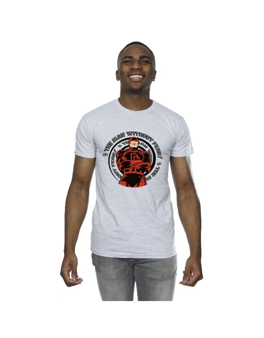 Marvel Mens Comics Daredevil Spiral T-Shirt - Sports Grey