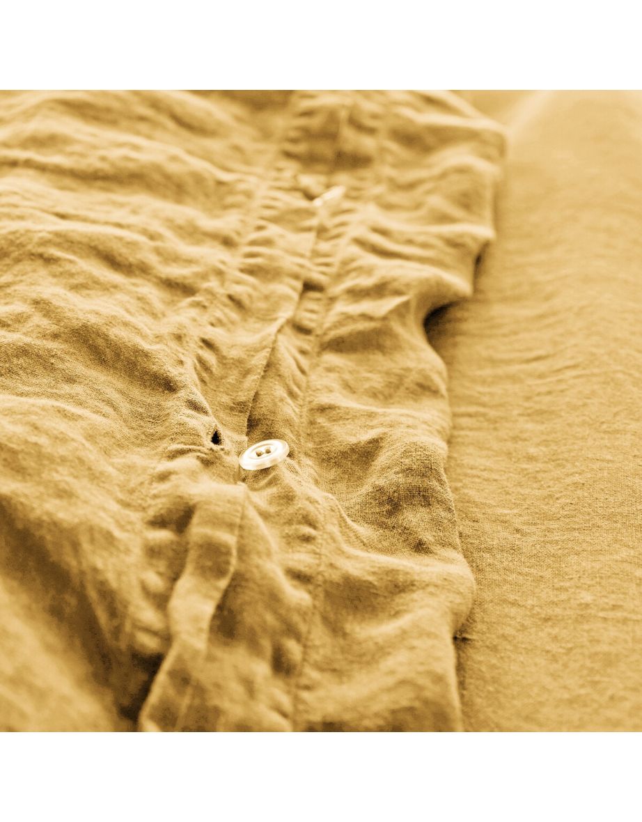Linot Plain Washed Linen Duvet Cover - 5