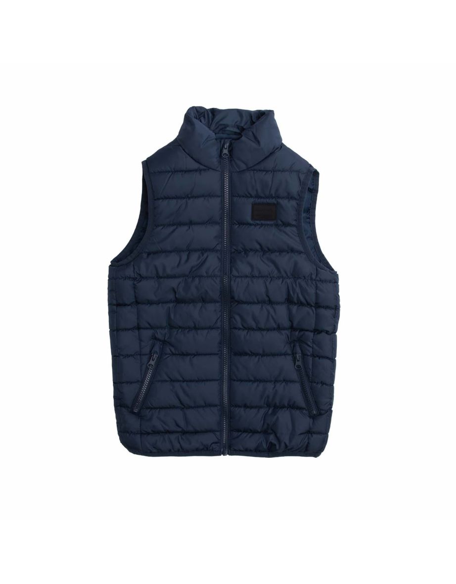 Boy's Jack and Jones Junior Wing Body Warmer Gilet in Blue