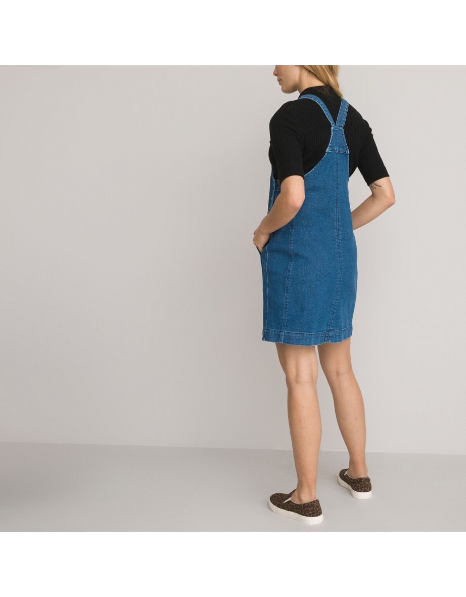 Denim Maternity Dungaree Dress - 3