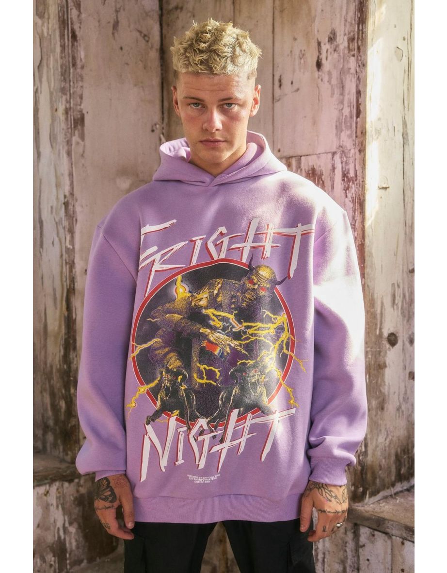 Lilac graphic hoodie sale