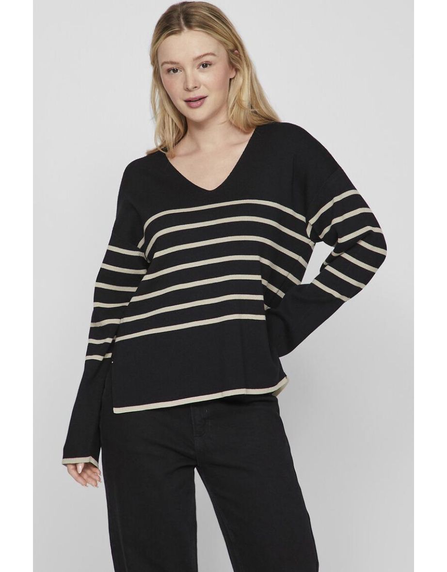 Striped V-Neck Jumper/Sweater