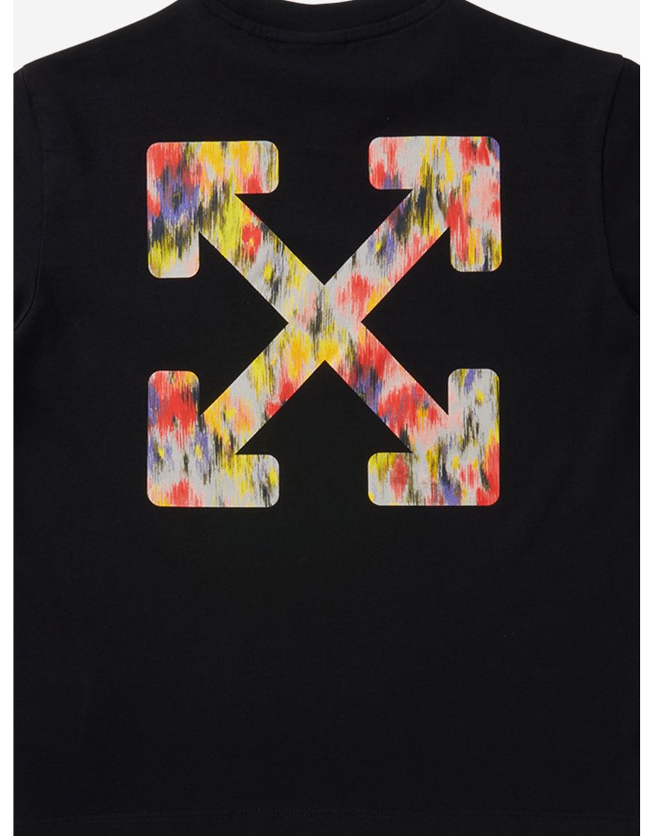 Girls Arrow Flowers T-Shirt in Black - 3