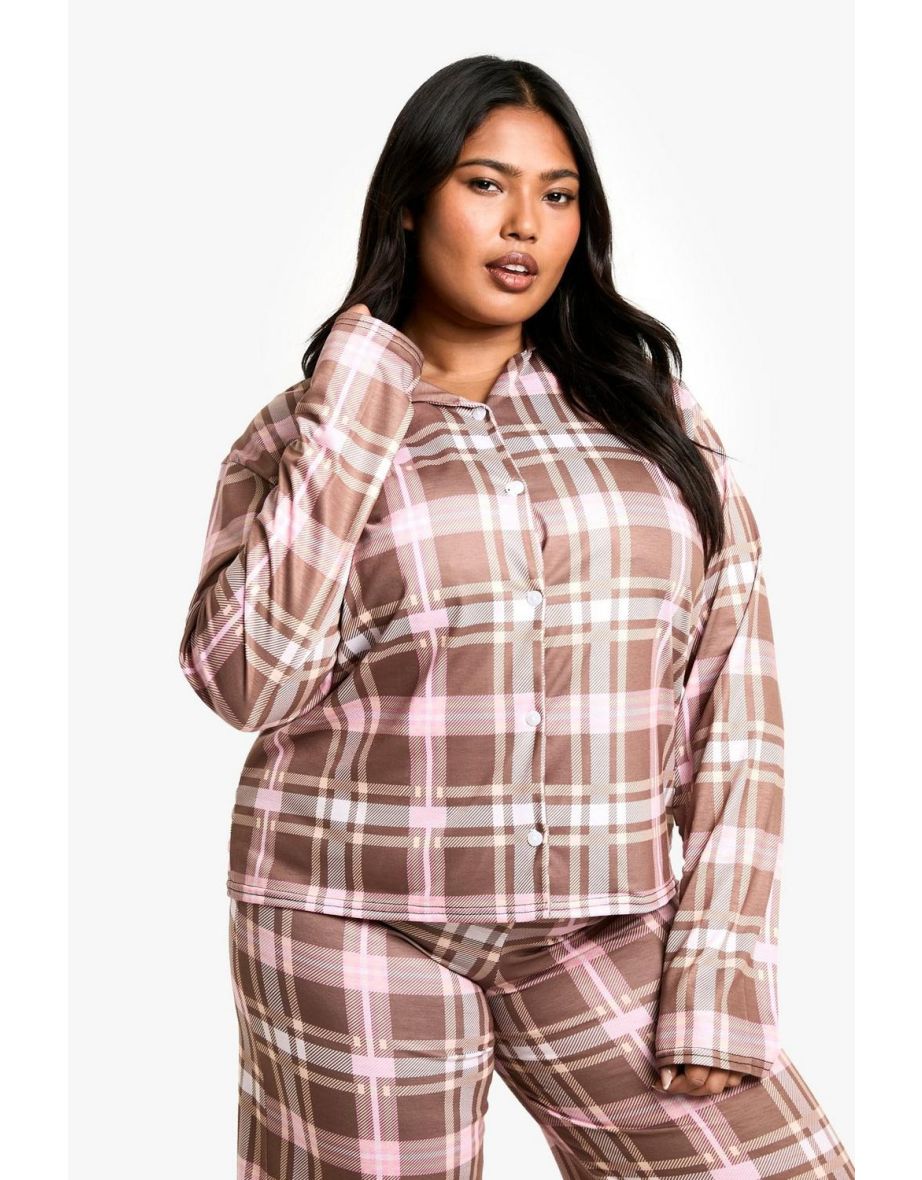Plus Check Print Long PJ Set - 3