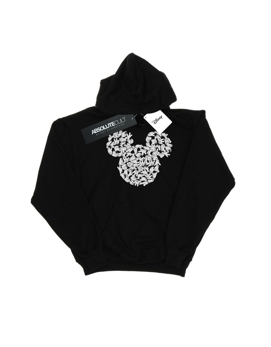 Disney Girls Mickey Mouse Head Of Hands Hoodie - Black - 1