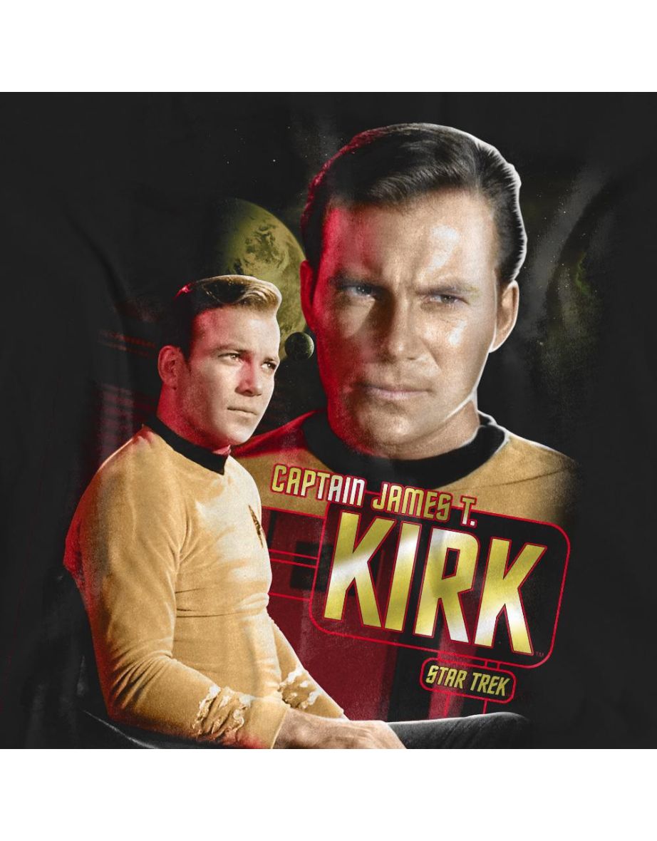 Star Trek Unisex Adult Captain Kirk T-Shirt - Black - 3