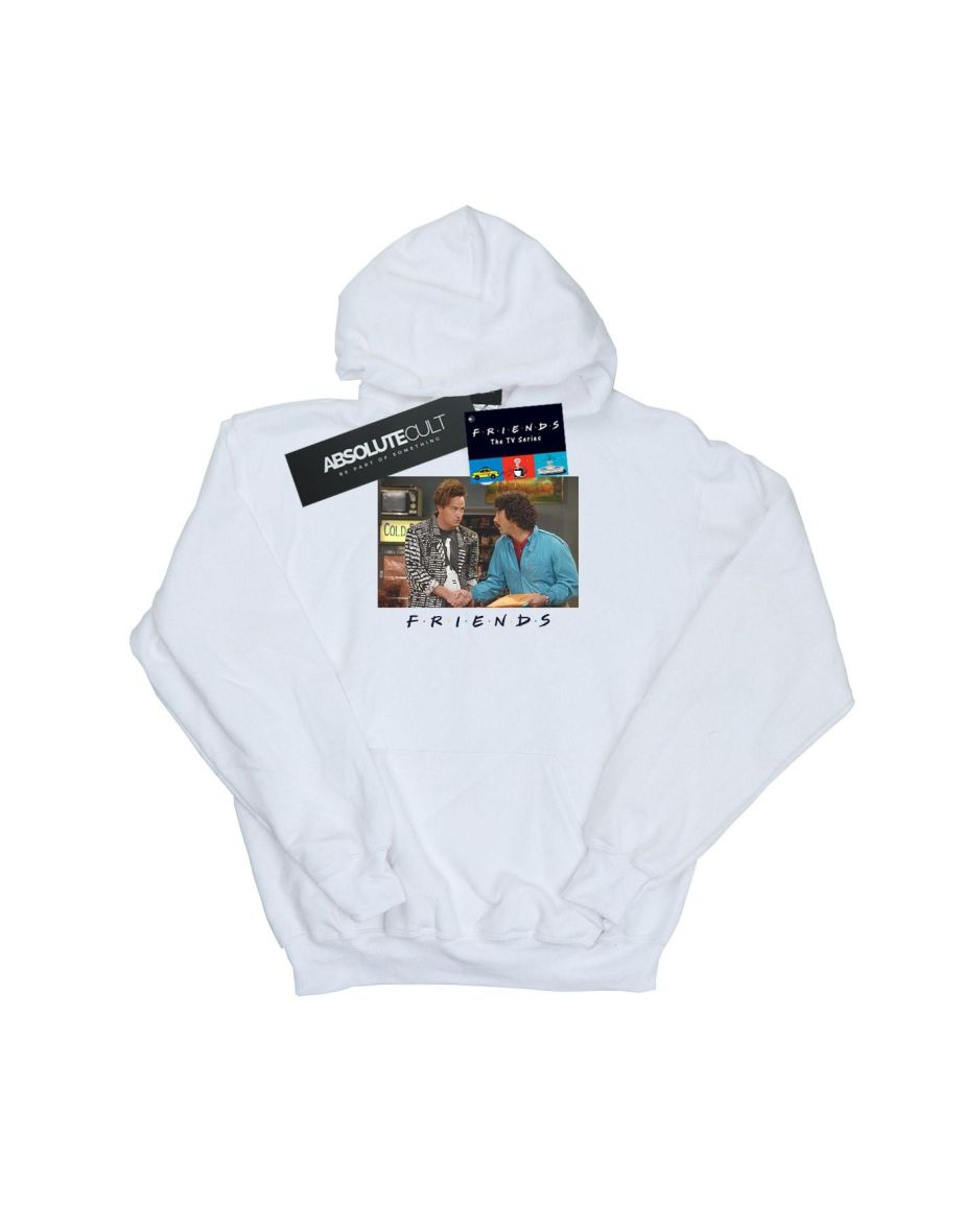 Friends Boys Ross And Chandler Handshake Hoodie - White