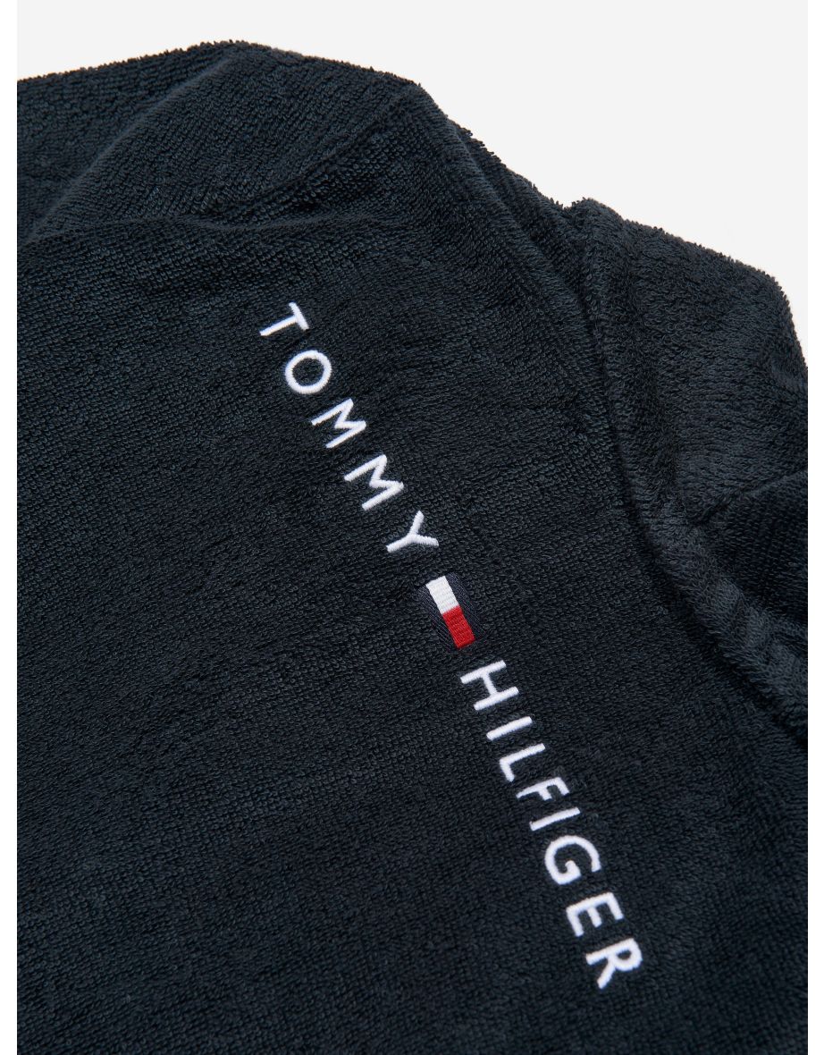 Kids Towelling Bathrobe in Navy - 3