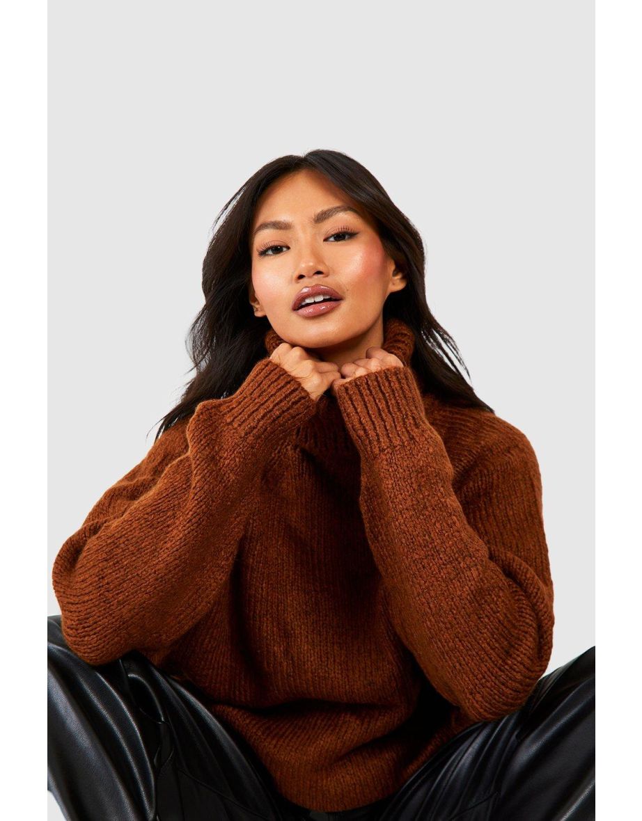Oversized Roll Neck Jumper - 3